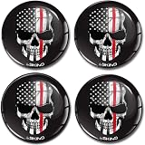 4 X 60mm 3D Domed Car Wheel Centre Rims USA Flag Thin Blue Line