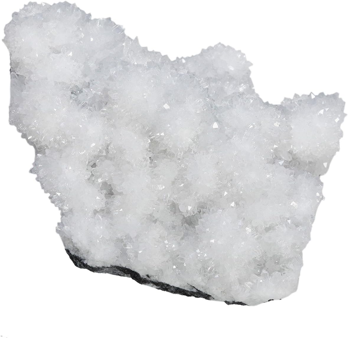 mookaitedecor Natural White Coral Crystal Rock Druzy Crystal Cluster Specimen Room Desk Decor White Crystal for Fish Tank Plant Pot Decor Reiki Healing Crystal Gift Raw Crystals and Gemstones 50-100g