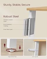 VASAGLE 4-Tier Corner Shelf Unit Ladder Shelf Natural Oak White LLS034Y70 view 5