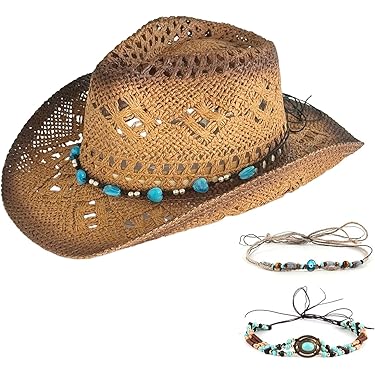 Chapeau de cowboy en paille incroyable pour femme - Guadeloupe