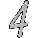Hillman 841604 4-Inch Nail-On Reflective Plastic House Number 4