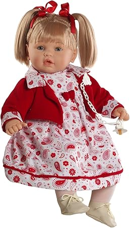 muñeca con vestido rojo