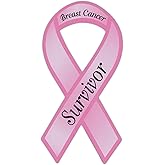 Crazy Sticker Guy Pink Ribbon Awareness Magnet - Breast Cancer Survivor - 4
