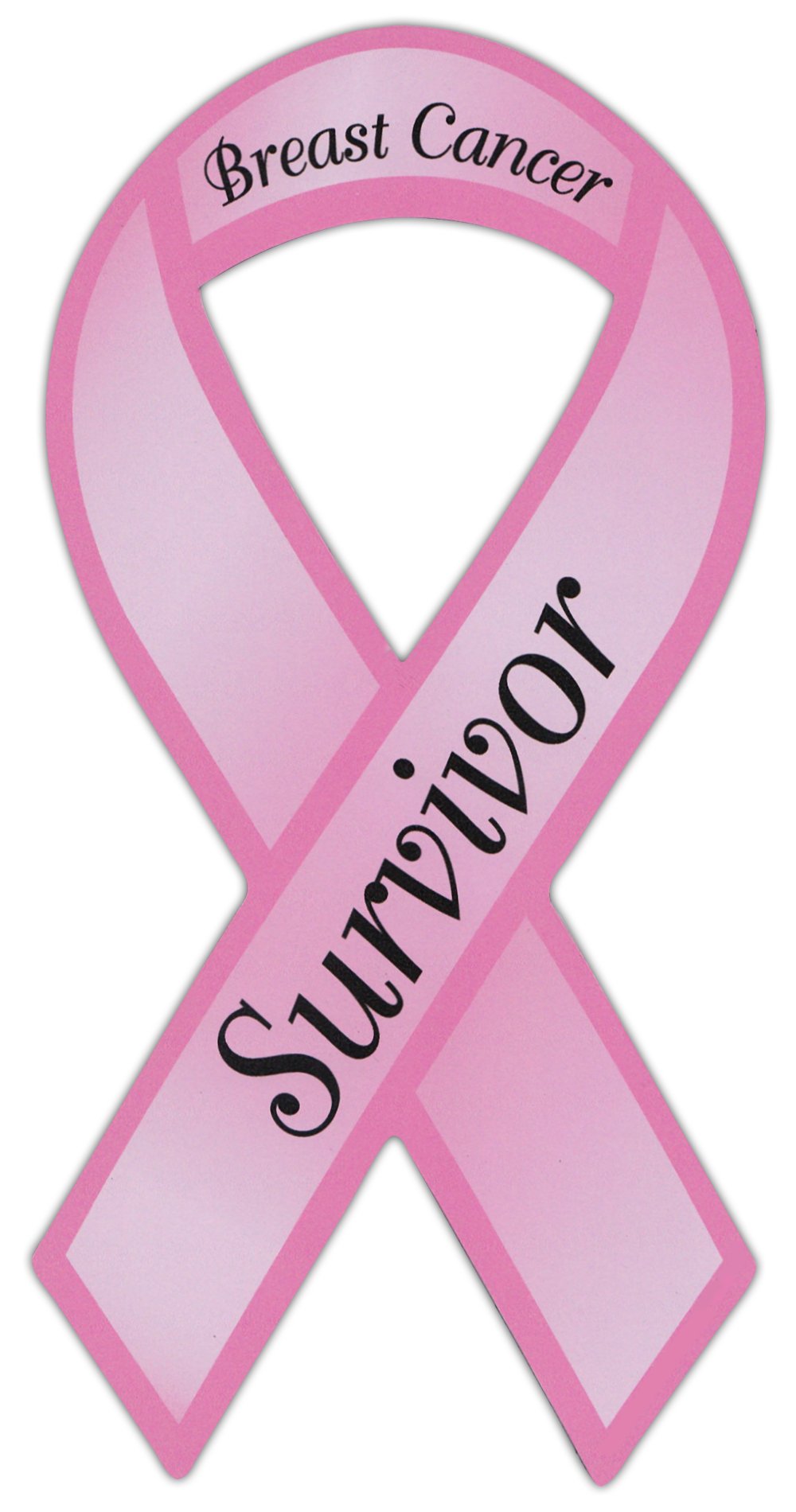 Crazy Sticker Guy Pink Ribbon Awareness Magnet - Breast Cancer Survivor - 4" x 8"