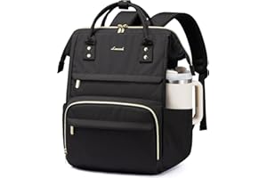 LOVEVOOK Laptop Backpack for Women with Giant Tumbler Holder Pocket, 15.6 Inch Work Daypack for Teacher Nurse, Computer Colle