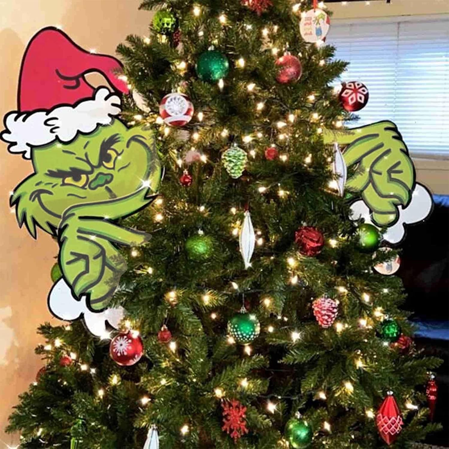 Tree Toppers - Christmas Decorations for Tree,Elf Head Arms and Legs Christmas Tree Ornament,Thief Stole Elf Body Tree Topper Ornaments for Holiday Xmas Home Party Decorations (B-15.7 inch)