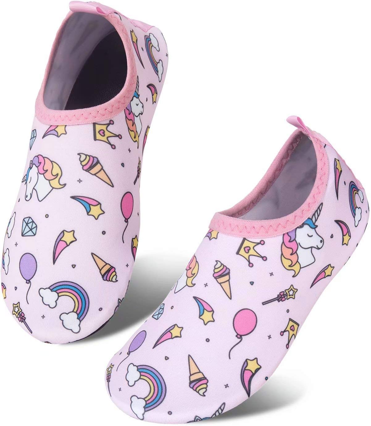 Toddler Kids-Water-Shoes Lightweight Non-Slip Aqua-Socks Swim-Shoes for Beach-Pool Walking for Boys Girls