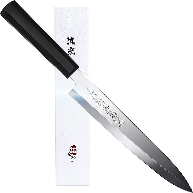 TUO Sashimi Sushi Yanagiba Knife Japanese Kitchen Knife 8.25" with High Carbon Stainless Steel