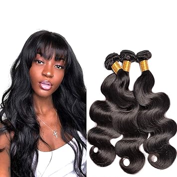 Amazon Com Brazilian Body Wave Human Hair 3 Bundles Virgin Hair