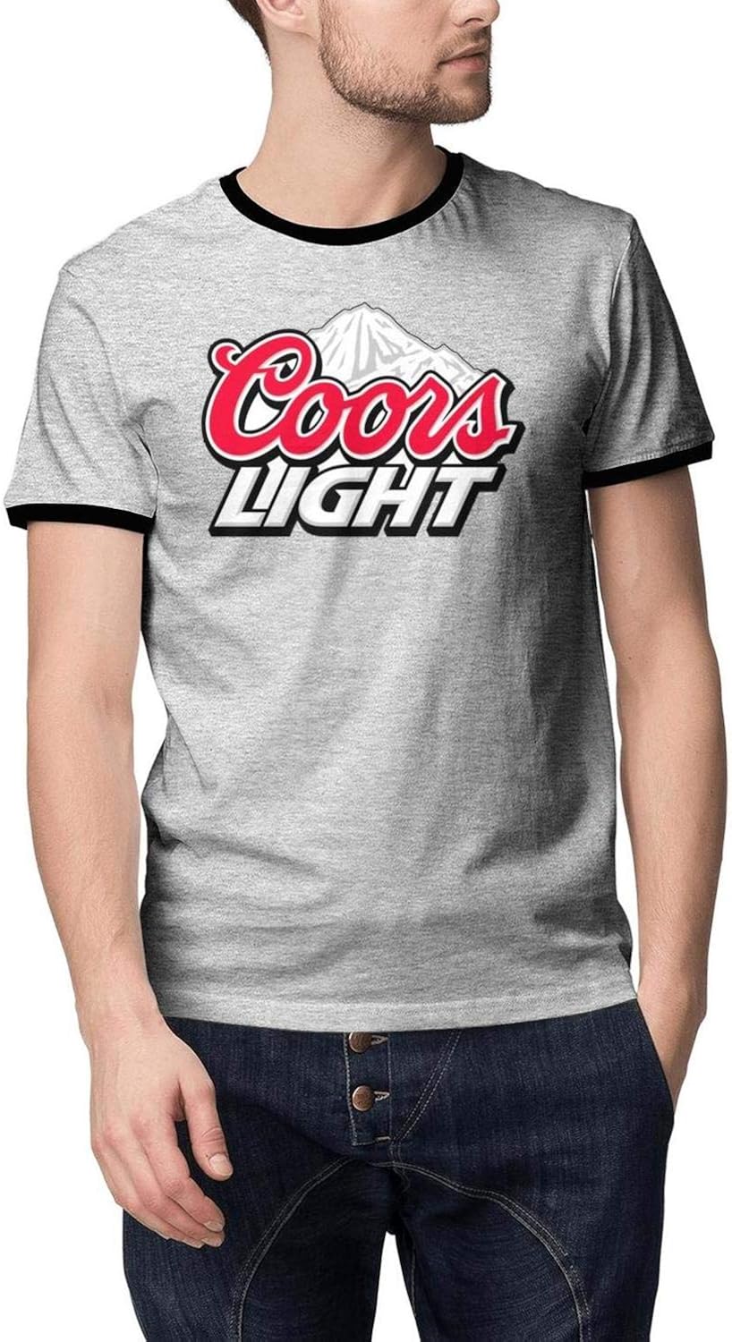 Men T Shirt CoorsLightBeerLogo T Shirt Casual Running Crew Neck Short Sleeve Amazon.ca
