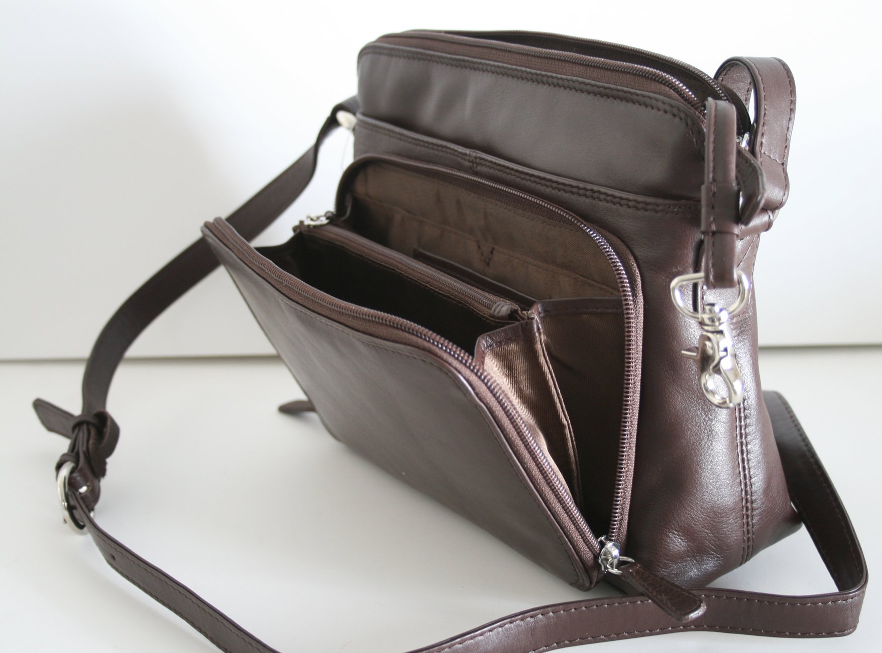 6333 Leather Shoulder Handbag with Side Organizer Buy Online in UAE
