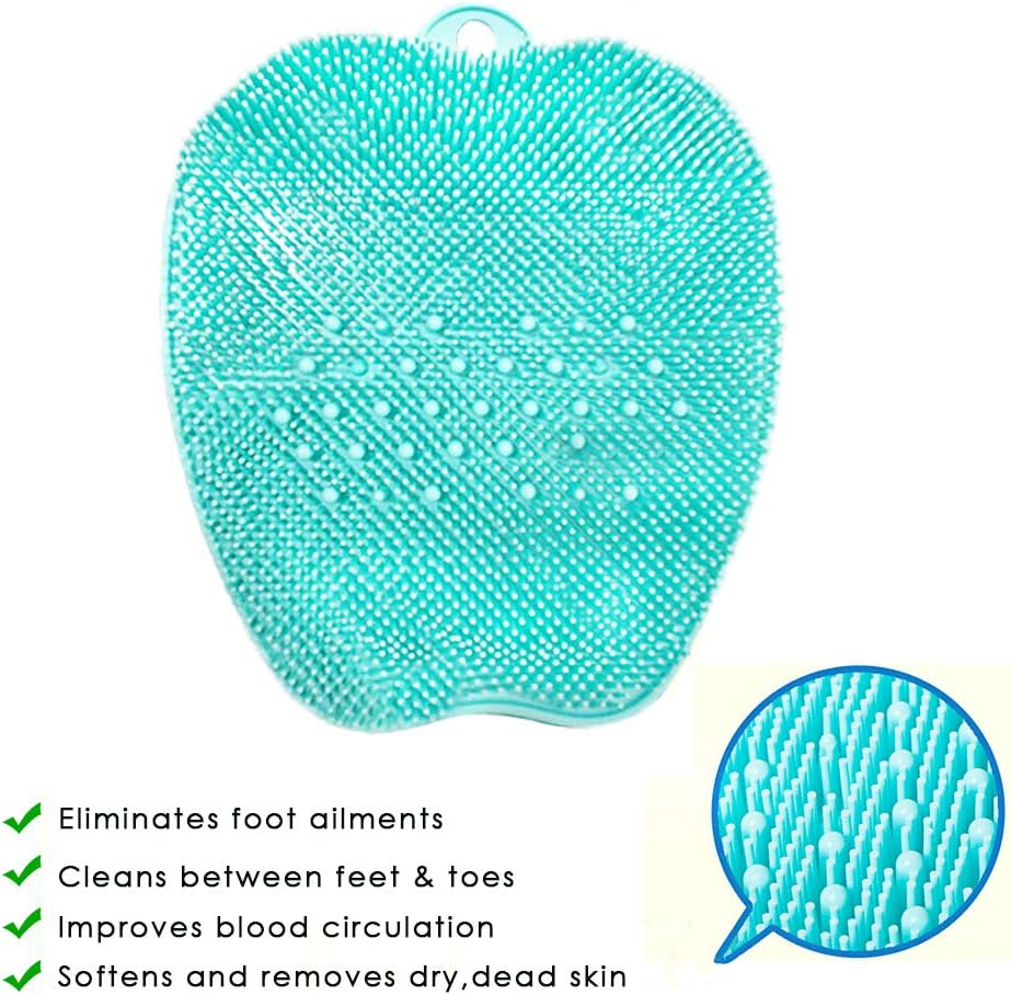 Shower Foot Scrubber Massager Cleaner for Shower Floor , Acupressure Mat with Non-Slip Suction Cups, Improve Circulation,Exfoliation, Massage Mat, Foot Cleanerand Reduce Feet Pain: Health & Personal Care