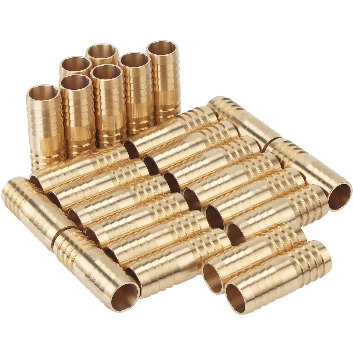 LTWFITTING Brass Barb Splicer Mender 3/4-Inch ID Hose Fitting Air Boat Fuel Hose Joiner(Pack of 25) Image