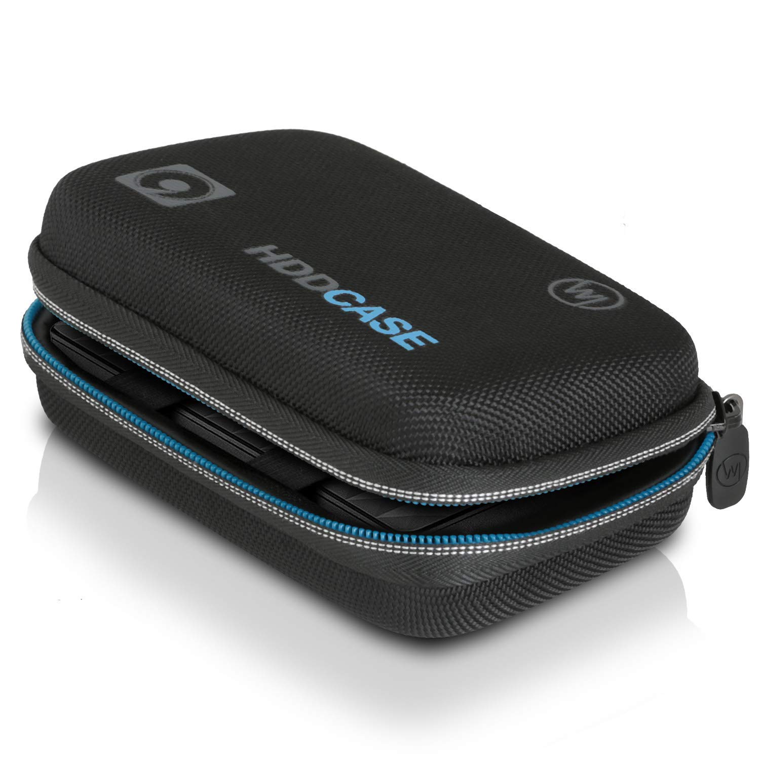 Wicked Chili Hard Case for External Hard Drive and SSD Anti-Shock 2.5 Inch Max. 12.7 x 8.2 x 4 cm with Compartment for Cable
