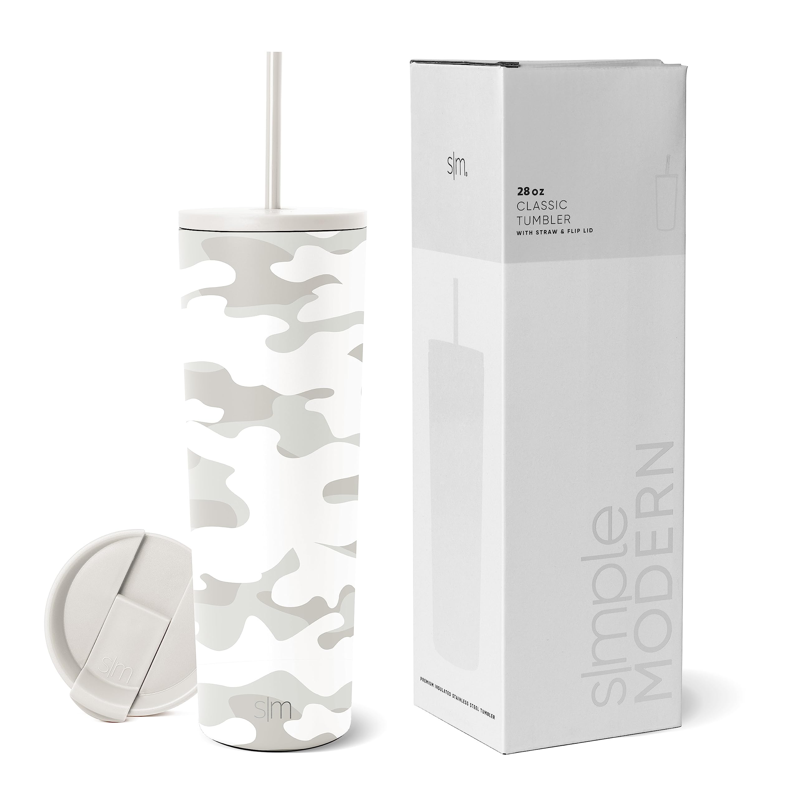 Simple Modern Insulated Tumbler with Lid and Straw