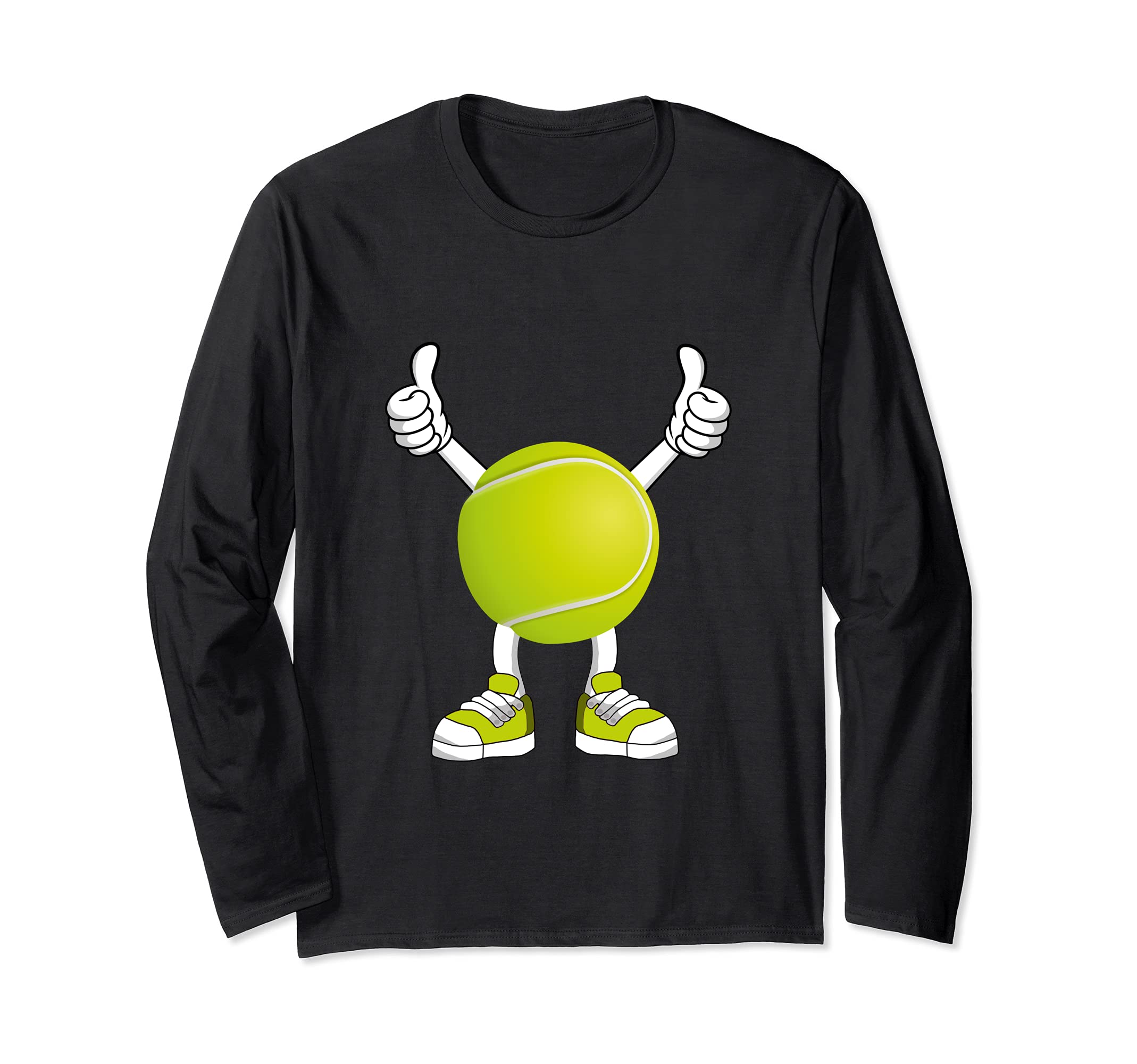 Tennis Player Comic Tennis Ball Long Sleeve T-Shirt