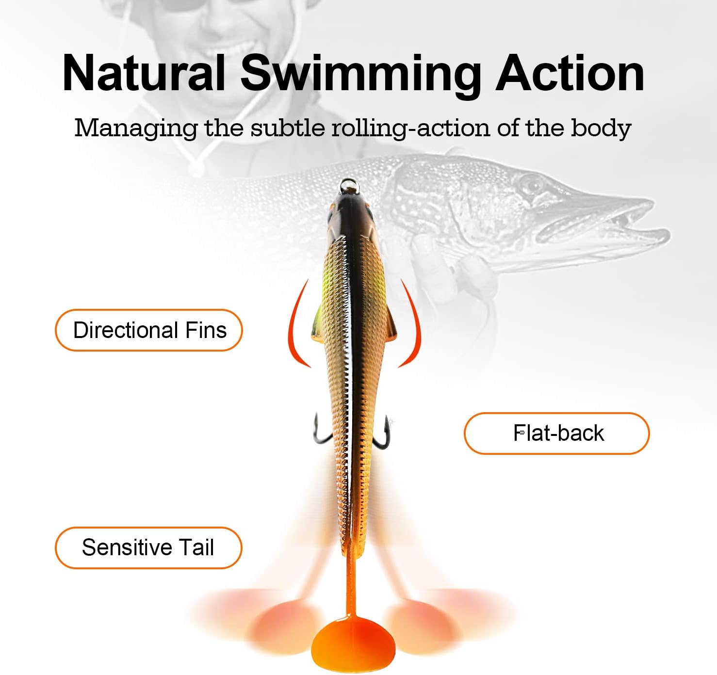 TRUSCED Power Soft Fishing Lures Pre-Rigged BKK Hook, Japan Formula, Slow Sinking, Swimming, Jerking, Freshwater or Saltwater Swimmer for Bass Trout Pike Fishing : Sports & Outdoors