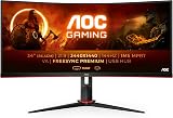 AOC CU34G2X 34 inch WQHD Curved 144Hz Gaming Monitor 3440x1440 VA AMD FreeSync view 2