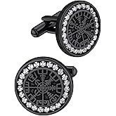 FaithHeart Mens Cufflinks Norse Viking Tuxedo Business Shirt Cuff Links | Stainless Steel Cuff Links Shirt Studs Wedding Accessory Jewelry with Delicate Gift Box