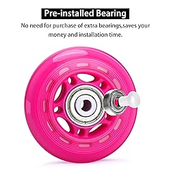 TOBWOLF 8 Pack 64mm 82A Indoor Inline Skate