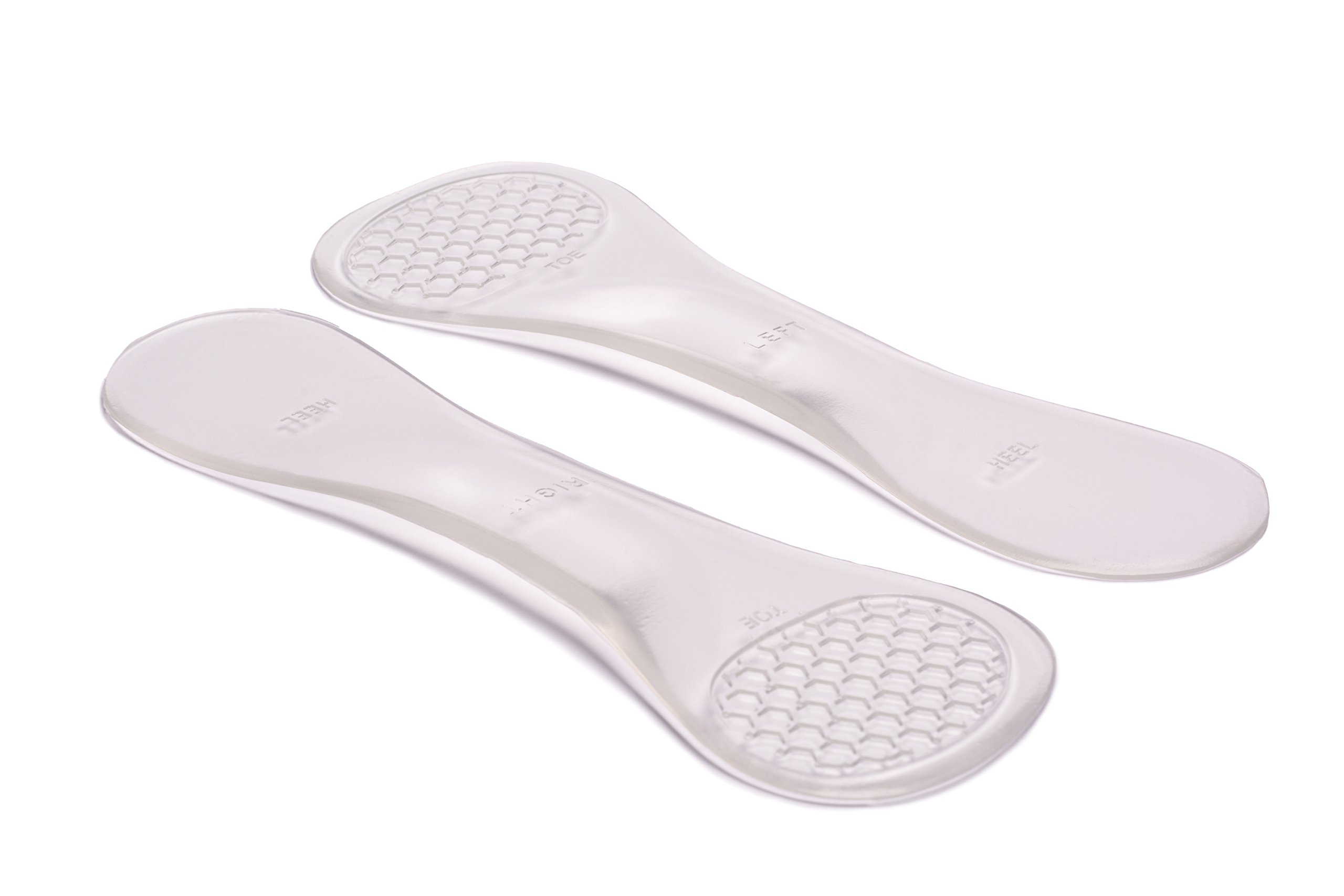 1 Pair Party Feet Clear Orthotic Massage Gel Insoles Arch Support Ladies Stiletto, high Heel