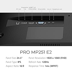 MSI PRO MP251 E2 24.5-inch IPS 1920 x 1080