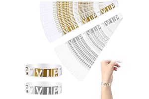 VIP Event Wristbands – 400-Pack Waterproof Synthetic Paper Bands with Tamper-Proof Adhesive, 2 Colors, 25×1.9cm Adjustable Si