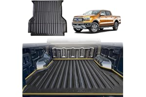 EZAPEX Truck Bed Mat Compatible with Ford Ranger 2024 | 5FT Bed Liner | TPE All-Weather Heavy Duty Bed Cargo Accessories