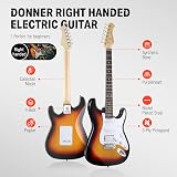 Donner 39 Inch Electric Guitar Starter Kit Sunburst HSS Pickup Bundle view 3
