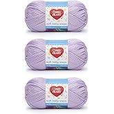 Red Heart Soft Baby Steps Lavender Yarn - 3 Pack of 141g/5oz - Acrylic - 4 Medium (Worsted) - 256 Yards - Knitting/Crochet