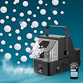 Wisdomlit Fog Bubble Machine, 3-in-1 Smoke Bubble Machine w/Remote Control | 450W Power, Metal Housing, Colorful Bubbles | Fog Bubbles | Continuous Fog for Stage Wedding Photography Holiday Party