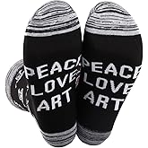 MNIGIU Horror Movie Lover Gift Peace Love Art 2 Pairs Horror Clown Socks Serial Killer Themed Gifts Thriller Film Socks