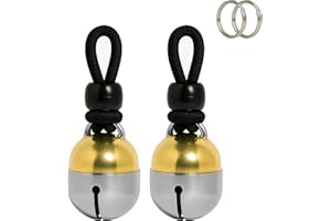 Noble Bells, Pair - Handmade in USA, Extra Loud Collar Bells for Cats and Dogs, Premium Brass and Nickel Silver