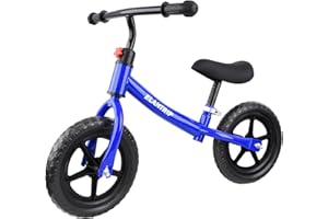 Elantrip Balance Bike, Lightweight Black Toddler Bike for 1-3 Year Old Boys, Birthday Gift Toys for 1-3 Year Old Boys and Girls, No Pedal Bikes for Kids with Adjustable Handlebar and seat