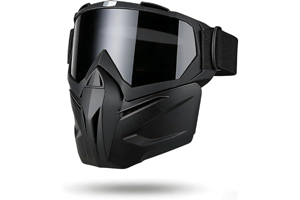 Paintball style anti fog full face tactical mask with detachable goggles for airsoft