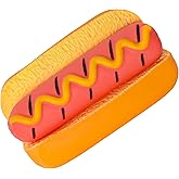 Toymendous Hot Dog Squish - Squishy Toy - Ages 3+ | TPR Material, 5.5 in Size, Removable Bun, 2 Piece Design, Food Shaped Fidget, 0.6 lb Weight