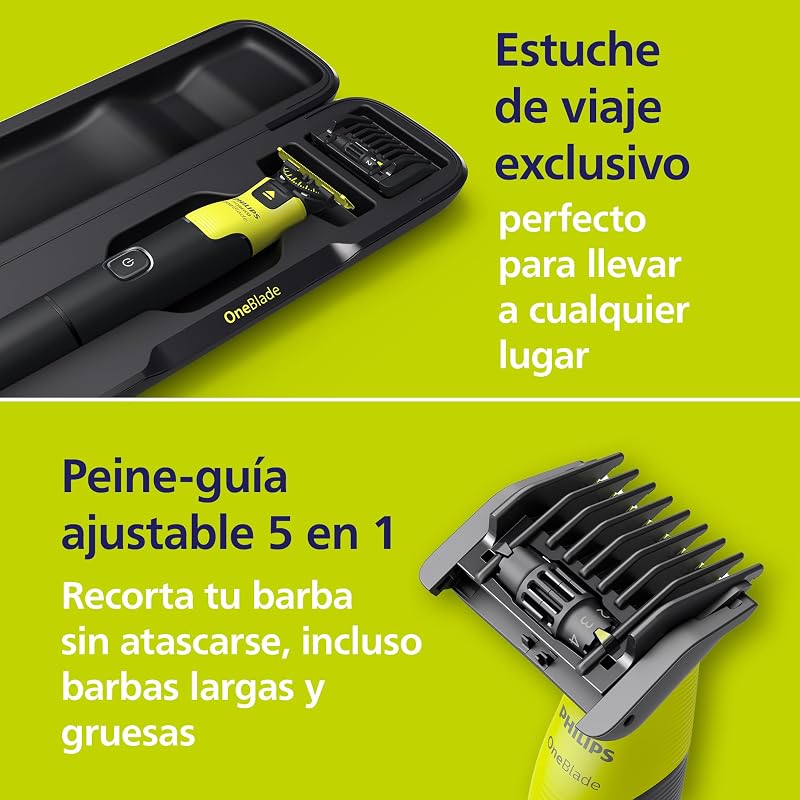 Philips oneblade 360 ​​​​authentic barber, barbeador e aparador elétrico facial e corporal conectado, lâmina 360, lâmina original, pente ajustável 5 em 1, kit corporal, estojo de viagem, qp4631/65