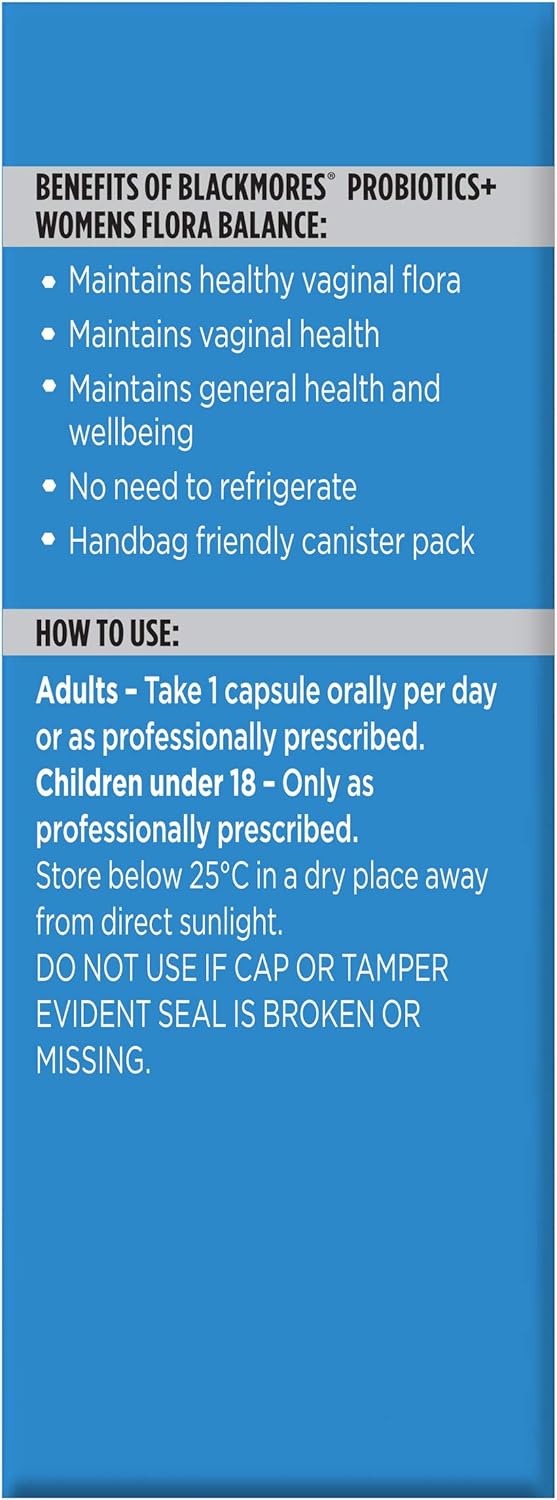 blackmore probiotic women's flora balance