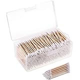 500 Pieces Cleaning Swabs, Pointed/ Round Tip with Wooden Handle Cleaning Swabs Buds for Jewelry Ceramics Electronics in Stor