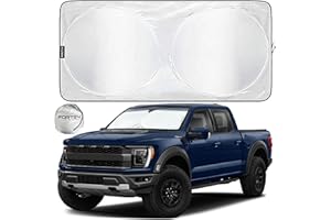 FORTEM Car Sun Shade for Windshield, Reflective Windshield Sunshade, 240T Polyester, Automotive Interior Sun Protection, Ultimate Heat and UV Shield, Foldable, Storage Bag