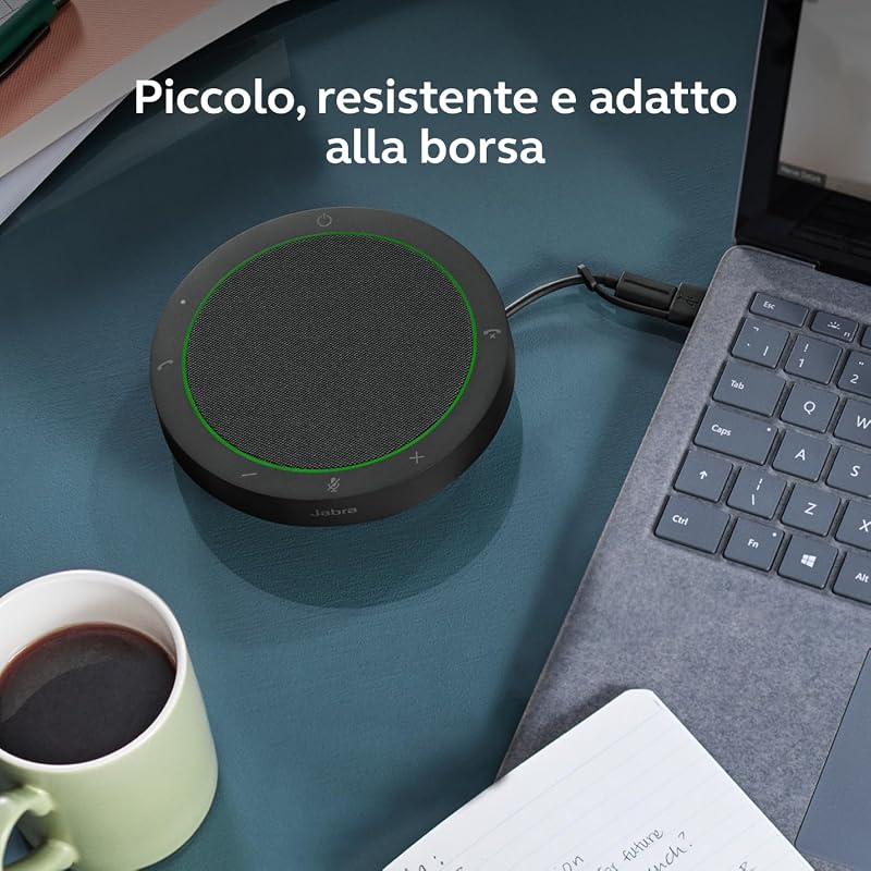 Speak2 75 Speaker Bluetooth Senza Fili per Lavoro, Grigio Scuro