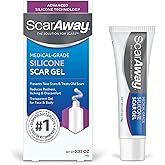 ScarAway Silicone Scar Gel, Helps Improve Size, Color & Texture of Hypertrophic & Keloid Scars from Injury, Burns & Surgery, Water Resistant, 10g (0.35 Oz)