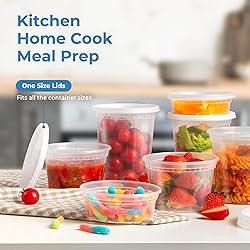 Fit Meal Prep 24 Pack 32 oz Deli Containers with