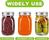 Hniuyun 12 Pack 16 oz Glass Regular Mouth Mason Jars with Lids, Clear view 3