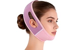 Chin Strap for Sleeping, Reusable V Line Jaw Support and Face Lift Tape, Breathable Double Chin Reducer and Mouth Tape for Wo