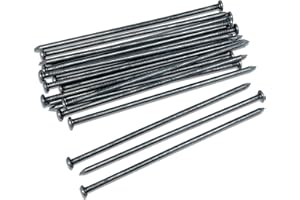 COBARYEN Metal Nails 50 Pcs 10-Inch Landscape Anchoring Spikes for Paver, Weed Barriers, Turf, House Construction, Carpentry Nail, Tent, Anchoring Spikes (10in 50pcs)