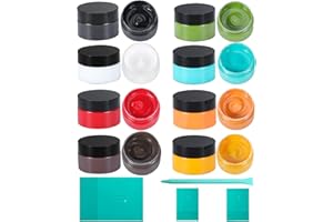 BOOLOOEN 8PCS Chalk Paste with 4 Mini Squeegees, Screen Printing Ink, Chalk Paint for Stencils, Self-Adhesive Screen Stencil Paste Starter Kit, Chalkboard Paint for Handmade DIY Home Art 50 g/jar