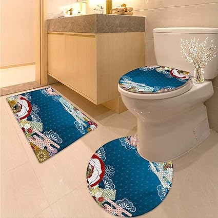 Amazoncom Anhuthree Modern Bathroom Toilet Mat Set - 