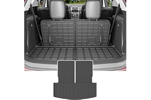 powoq 6&7 Seats Cargo Mat Compatible with 2020-2026 Ford Explorer Trunk Mat TPE Cargo Liner Trunk Liner Replacement for 2020 2021 2022 2023 2024 2025 2026 Ford Explorer Accessories