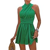 SISKIN Womens Rompers for Summer 2026 Sexy Halter Backless Sleeveless Jumpsuits for Women Casual